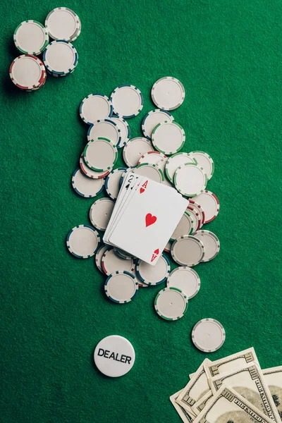 Live dealer casino table with multiple camera angles